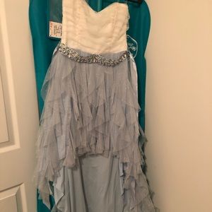 Blue High-Low Formal Dress